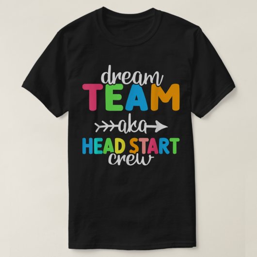 Dream Team ook bekend als Hoofd Bemanner Preschool T-shirt (Design voorkant)