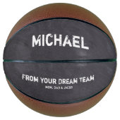 Dream Team Persoonlijke naam Chalkboard etching Basketbal (Voorkant)