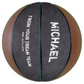 Dream Team Persoonlijke naam Chalkboard etching Basketbal (Verticaal)