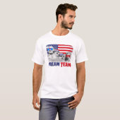 Dream Team Presidenten zetten Rushmore 4th van Jul T-shirt (Voorkant volledig)