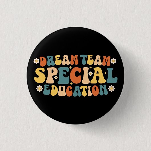 Dream Team Special Education Ronde Button 3,2 Cm (Voorkant)