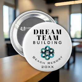 Dream Team - Team Building Company Logo Medewerker Ronde Button 5,7 Cm