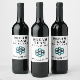 Dream Team - Teambuilding Bedrijfslogo Wijn Etiket