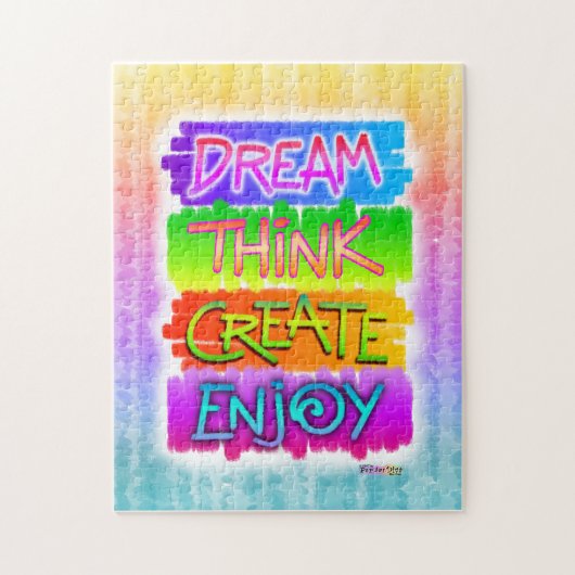 Dream Think Creëer Geniet van Inspirerend puzzel (Verticaal)