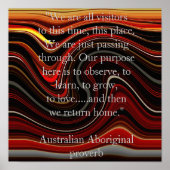 Dream Time Aboriginal proverb Poster (Voorkant)