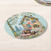 Dream Time Ronde Kartonnen Onderzetter (Gebogen)