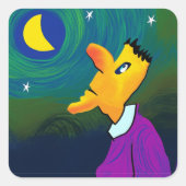 dream time vierkante sticker (Voorkant)