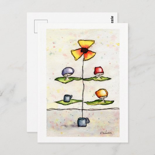 Dream Tree Waterverf Briefkaart (Voorkant / Achterkant)