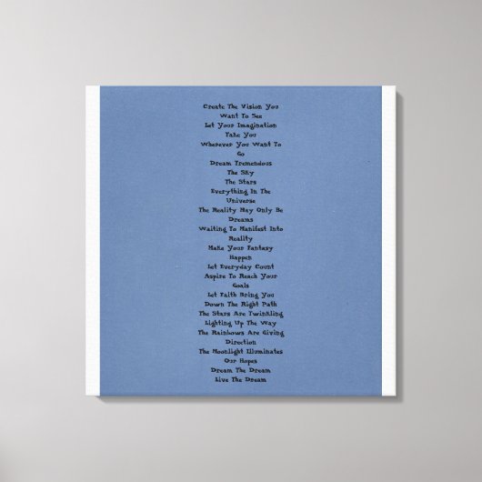 Dream Tremendous Canvas Afdruk (Voorkant)