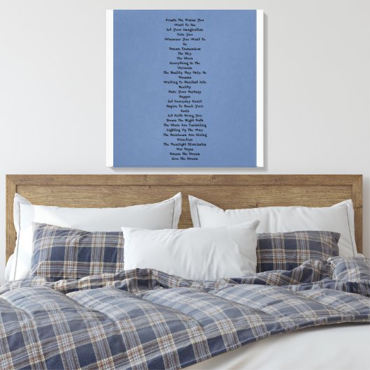 Dream Tremendous Canvas Afdruk (Insitu (Slaapkamer))