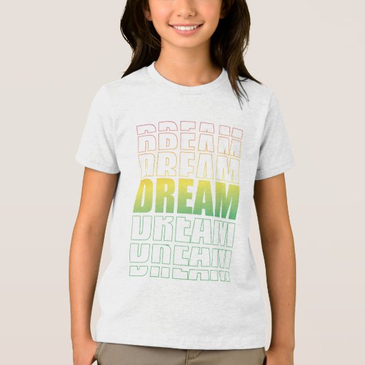 Dream Typography – Gradient Aesthetic Motivational Tri-Blend Shirt (Voorkant)