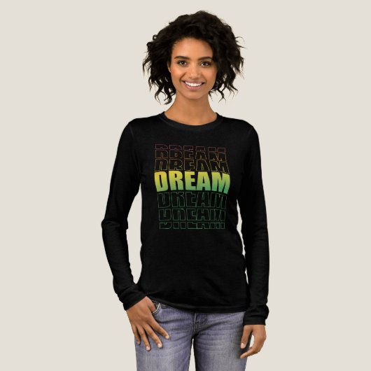 Dream Typography – Gradient Aesthetic Motivational Tri-Blend Shirt (Voorkant)