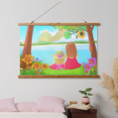Dream Uitzicht Wood Hanger wandtapijt Hangend Wandkleed (Slaapkamer)