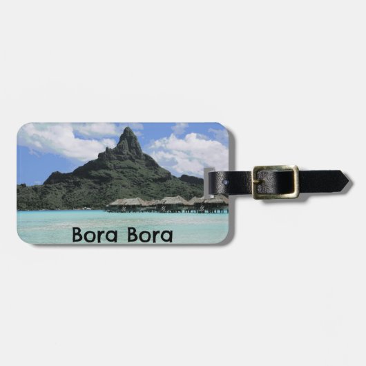 Dream Vacation Bora Bora Tahiti Atoll Formation Bagagelabel (Voorkant horizontaal)