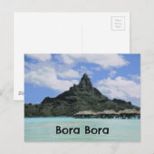 Dream Vacation Bora Bora Tahiti Atoll Formation Briefkaart (Voorkant / Achterkant)