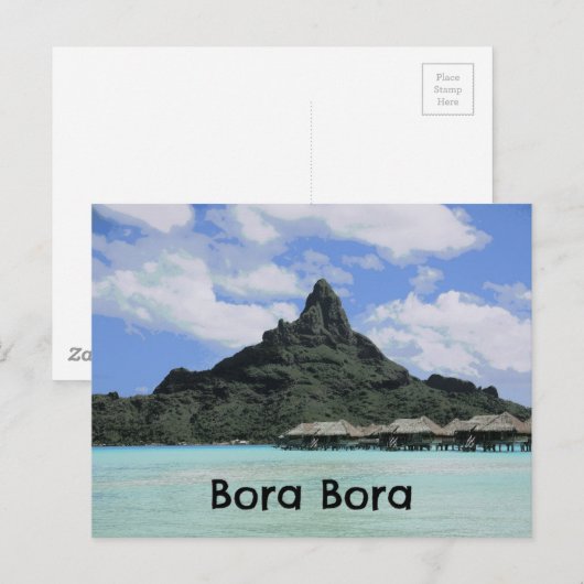 Dream Vacation Bora Bora Tahiti Atoll Formation Briefkaart (Voorkant / Achterkant)