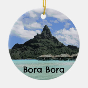 Dream Vacation Bora Bora Tahiti Atoll Formation Keramisch Ornament