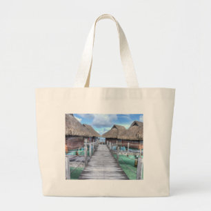 Dream Vacation Bora Overwater Bungalows Grote Tote Bag