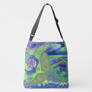 Dream van de volle maansurrealistische kunstfantas crossbody tas
