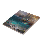 Dream van een abstracte digitale kunst in een wate tegeltje (Zijkant)