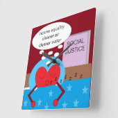 Dream van een betere wereld: vierkante klok (Hoek)