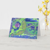 Dream van het volle maan wenskaart kaart (Gele Bloem)