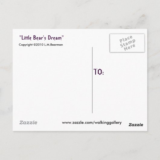Dream van Little Beer Briefkaart (Achterkant)