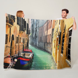 DREAM VAN VENICE Large Fleece Blanket Deken