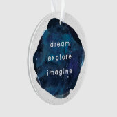 Dream Verken Beeld je in Inspirerend sterrenster Ornament (voorkant)