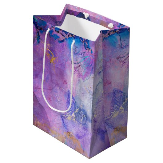 Dream Violet Collage Decoupage Wrapping Paper Medium Cadeauzakje (Voorkant Gekanteld)