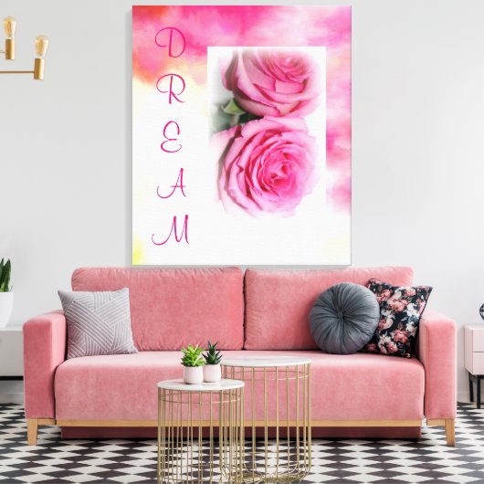 DREAM Waterverf Canvas Wrap Afdruk (Insitu (Woonkamer))