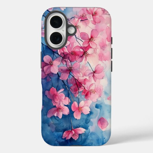 Dream Waterverf Cherry Blossom Petal Phone Case (Achterkant)