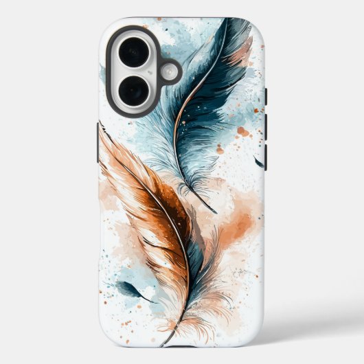 Dream Waterverf Delicate Feather Phone Case (Achterkant)