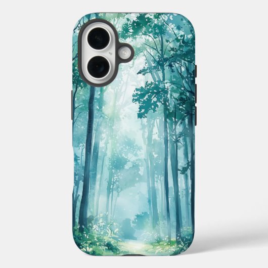 Dream Waterverf Misty Forest telefoonhoesje Case-Mate iPhone Case (Achterkant)