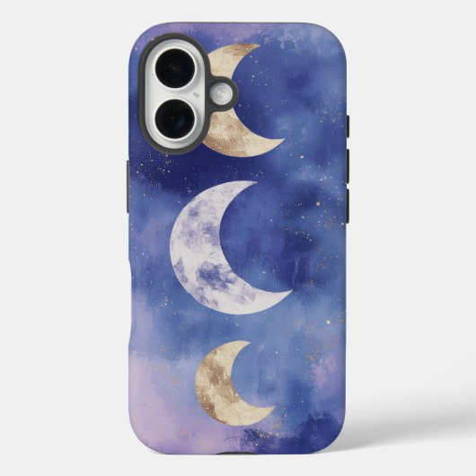 Dream Waterverf Moon Phase Telefoonhoes Case-Mate iPhone Case (Achterkant)
