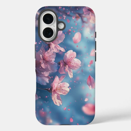 Dream Waterverf Romantische Sakura Bloem Telefoonh Case-Mate iPhone Case (Achterkant)