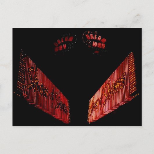 Dream Way, Cicero Il. Neon Sign Post Card Briefkaart (Voorkant)