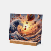 Dream Weaver's Journey: Fantasy-luchtballonnen Acryl Bord (Hoek)