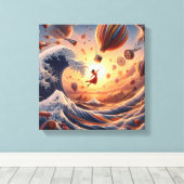 Dream Weaver's Journey: Fantasy-luchtballonnen Canvas Afdruk (Insitu (Houten vloer))
