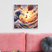 Dream Weaver's Journey: Fantasy-luchtballonnen Canvas Afdruk (Insitu (Woonkamer))