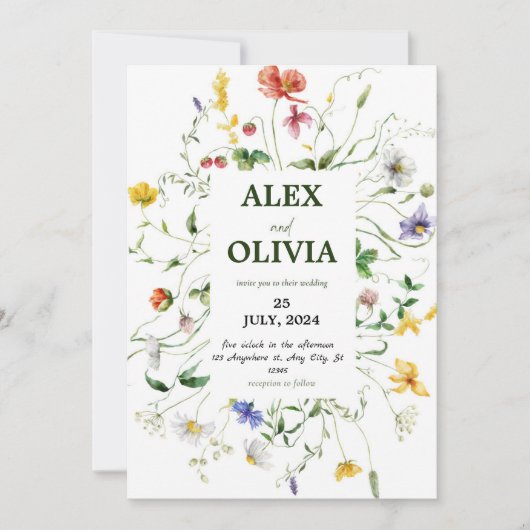 Dream Wedding Invitations :Details van uw speciale Kaart (Voorkant)