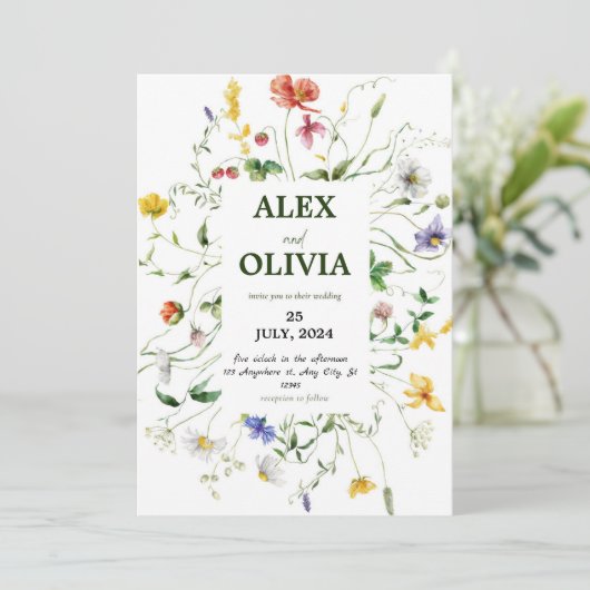 Dream Wedding Invitations :Details van uw speciale Kaart (Staand voorkant)