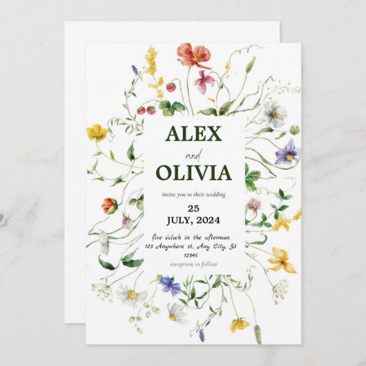 Dream Wedding Invitations :Details van uw speciale Kaart (Voorkant / Achterkant)