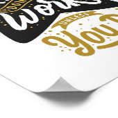 Dream werkt alleen als je Star Motivatie doet Poster (Hoek)