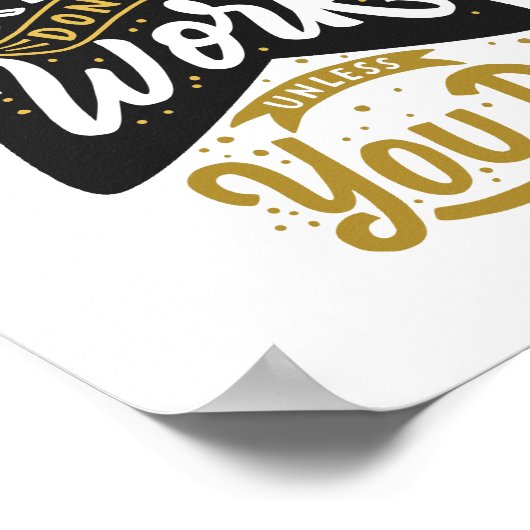 Dream werkt alleen als je Star Motivatie doet Poster (Hoek)