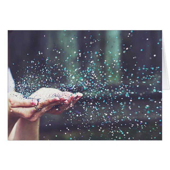 Dream Whimsical Party Sparkle Bgloing Glitter Art (Voorkant Horizontaal)