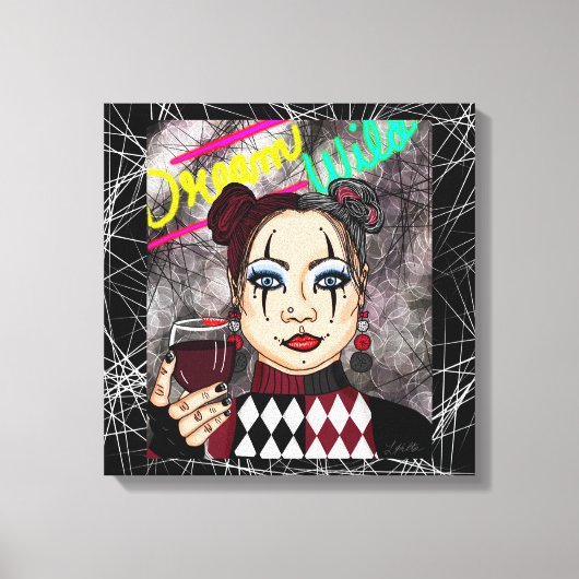 Dream Wild Gothic Girl Canvas Afdruk (Voorkant)