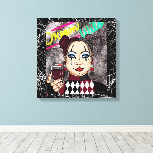 Dream Wild Gothic Girl Canvas Afdruk (Insitu (Houten vloer))
