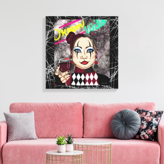 Dream Wild Gothic Girl Canvas Afdruk (Insitu (Woonkamer))