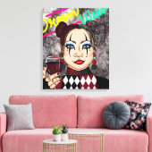 Dream Wild | Gothic Harlequin Jester Girl Canvas Afdruk (Insitu (Woonkamer))
